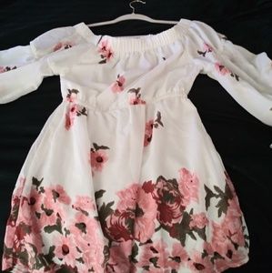 White floral dress